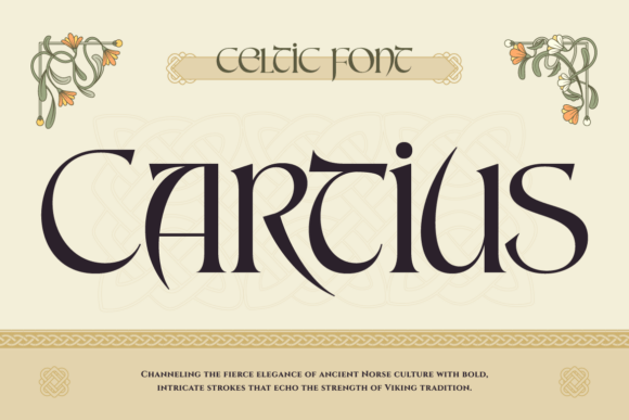 Cartius: A Display Font for Handmade Brands with Viking Soul