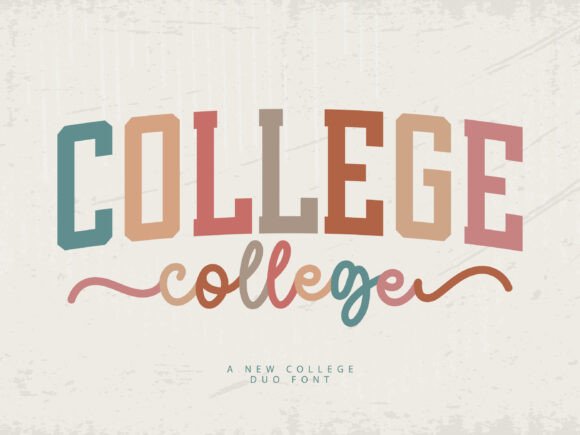 College Duo: A Sporty Serif Display Font for Campaign Designers