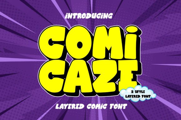 Comicaze: A Layered Display Font for Small Business Branding