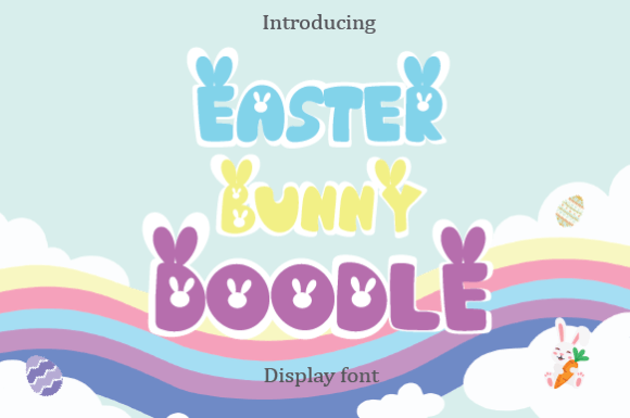 Easter Bunny Doodle: A Playful Display Font for Editorial Charm