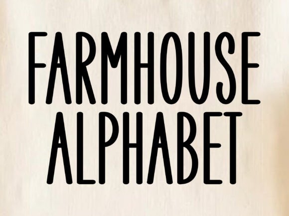 Farmhouse Alphabet: A Tall Display Font for Small Business Branding