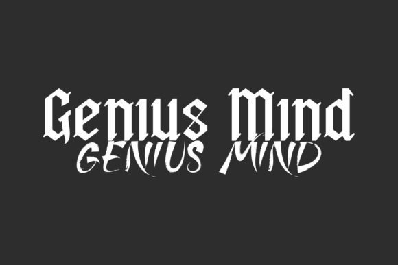 Genius Mind Font: Bold Blackletter and Brush for Campaigns