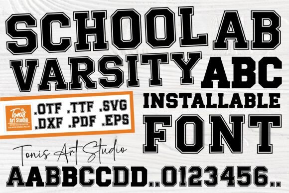 School Varsity Font for Editorial Design and Publishing